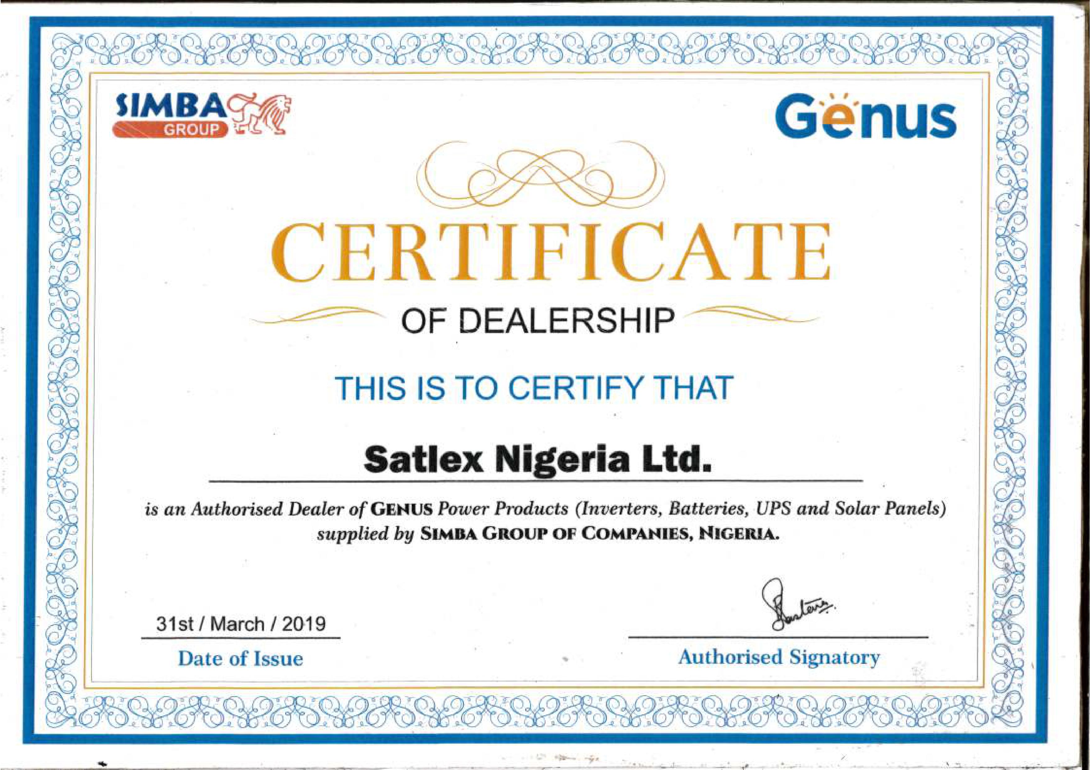 we are certified!